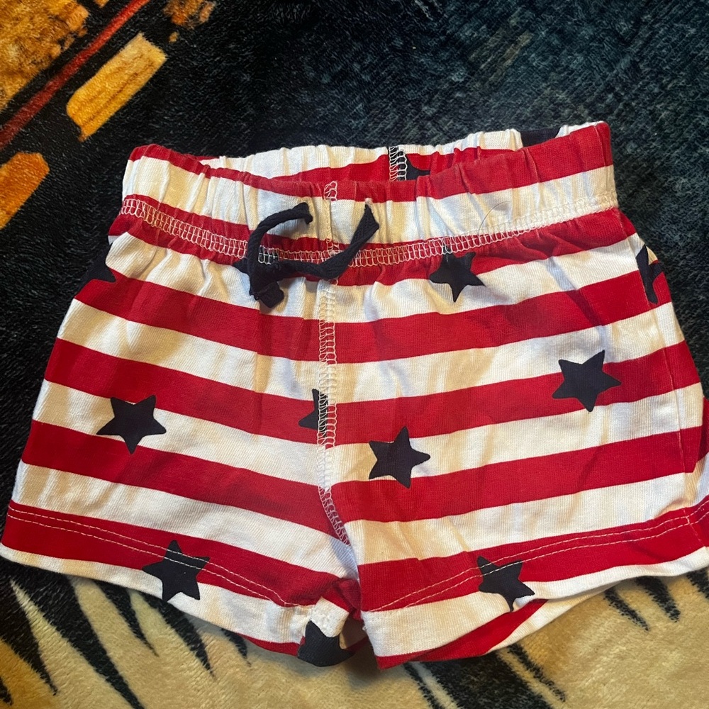 Carter's Red and White Striped Baby Shorts